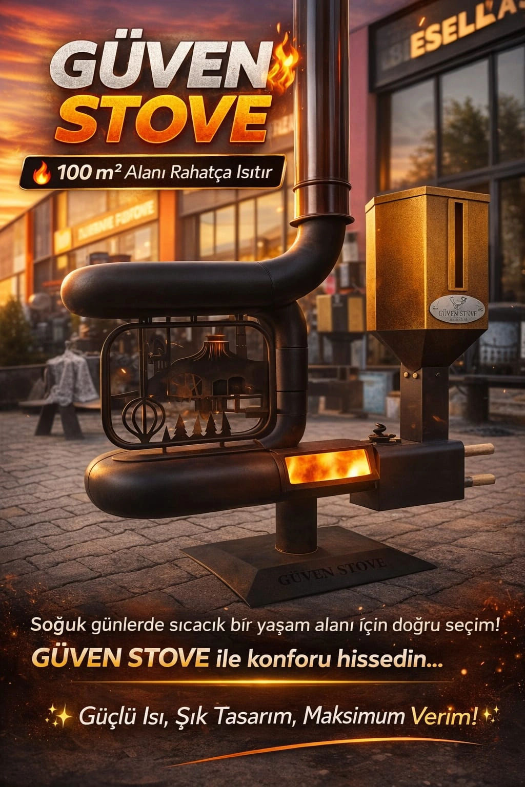 Çift Katlı Isı Döngülü Pelet Soba